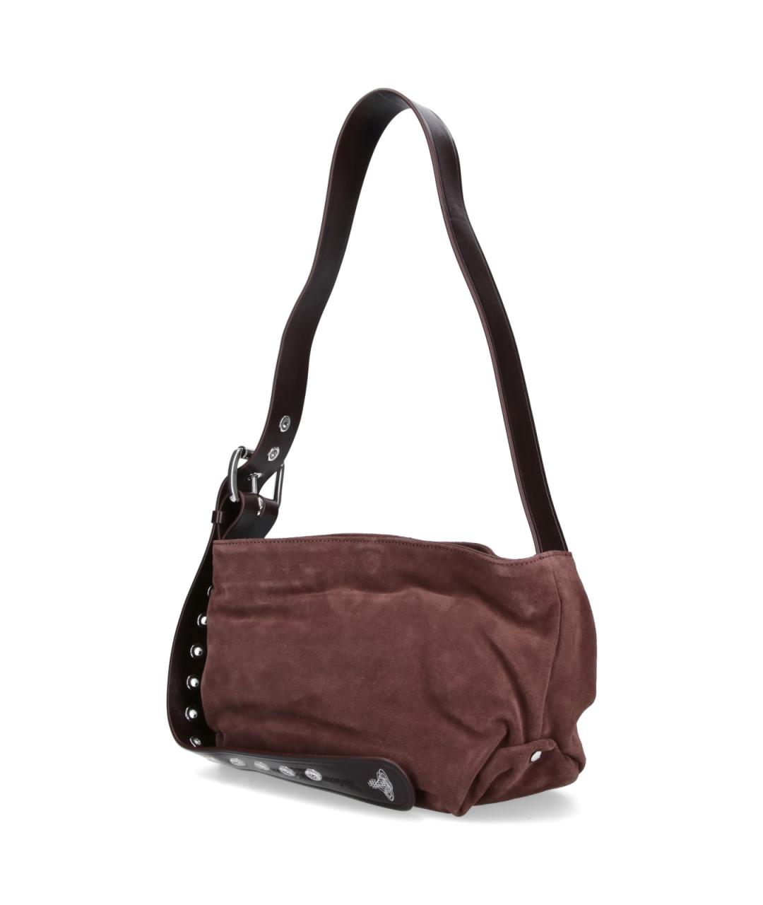 VIVIENNE WESTWOOD Коричневая замшевая сумка с короткими ручками, фото 2