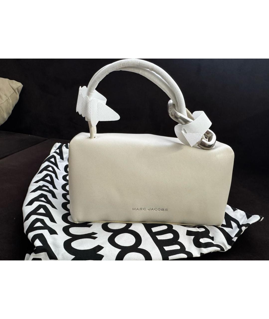 MARC JACOBS Белая кожаная сумка с короткими ручками, фото 3