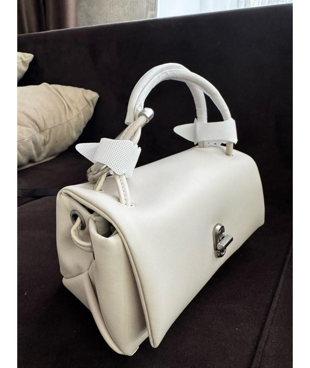 MARC JACOBS Белая кожаная сумка с короткими ручками, фото 2