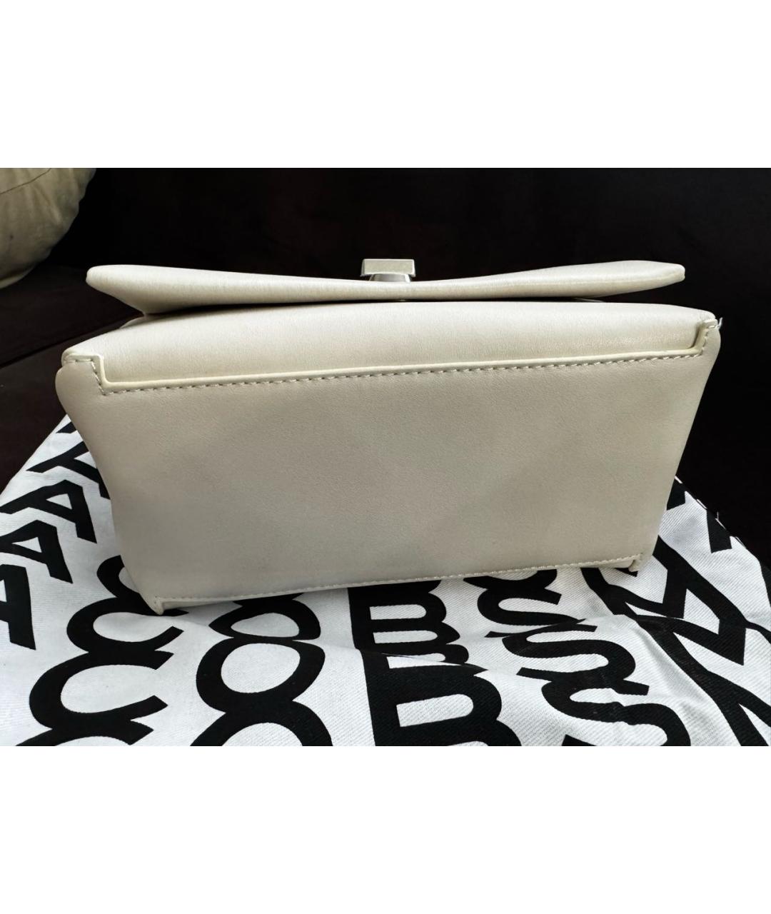 MARC JACOBS Белая кожаная сумка с короткими ручками, фото 5