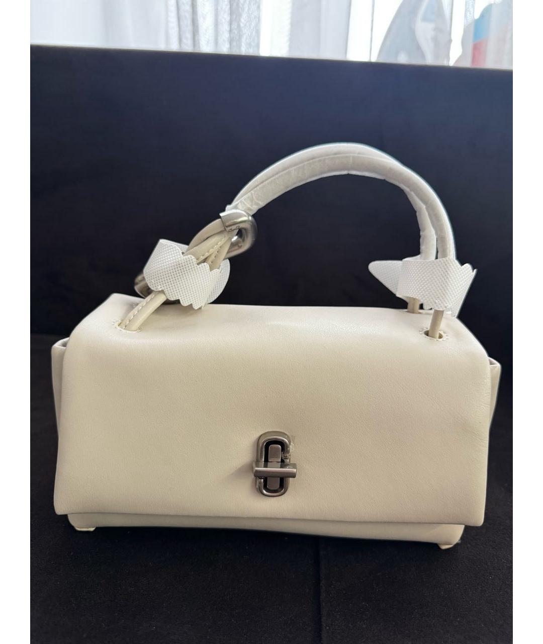 MARC JACOBS Белая кожаная сумка с короткими ручками, фото 6