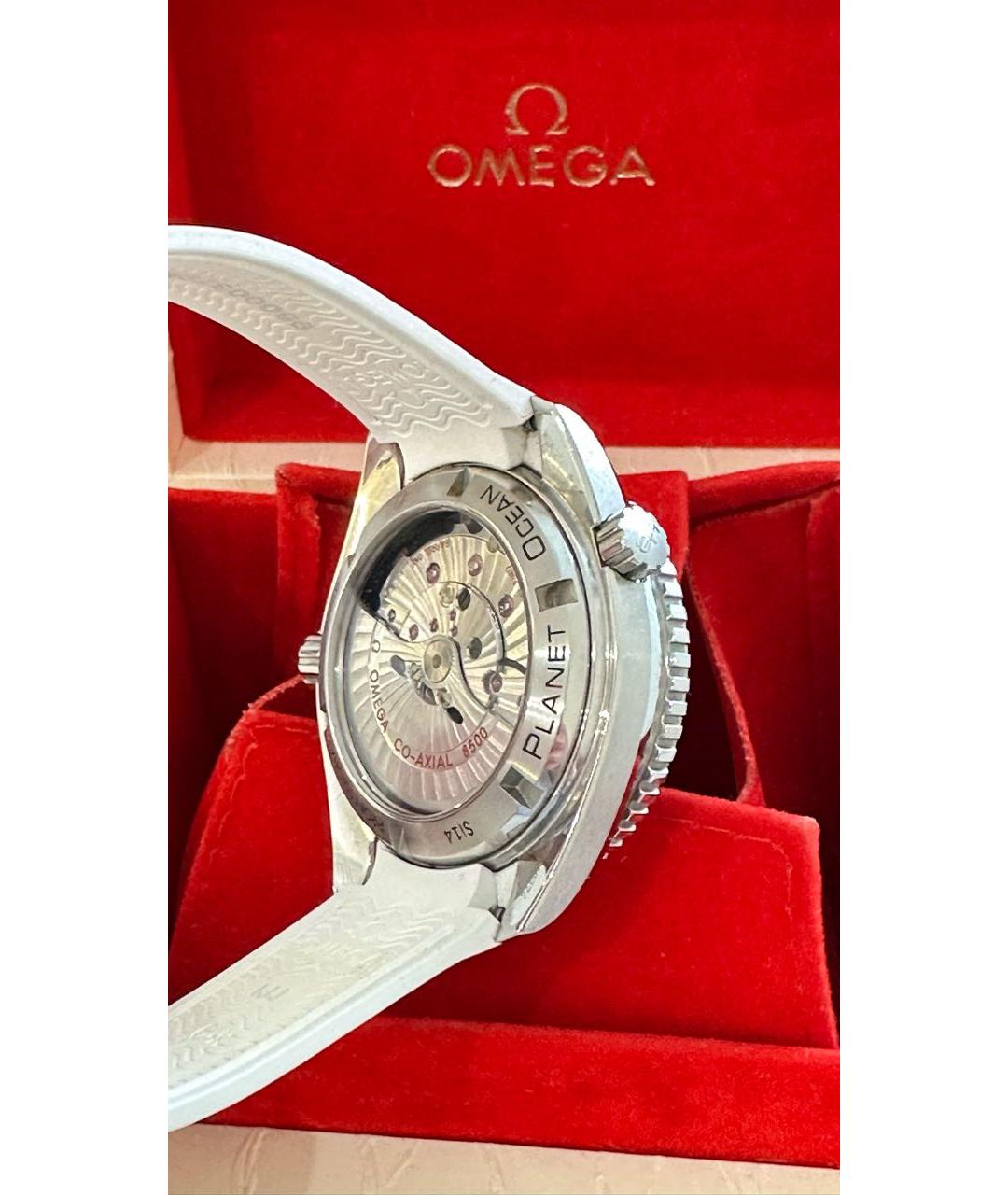 OMEGA Белые часы, фото 4