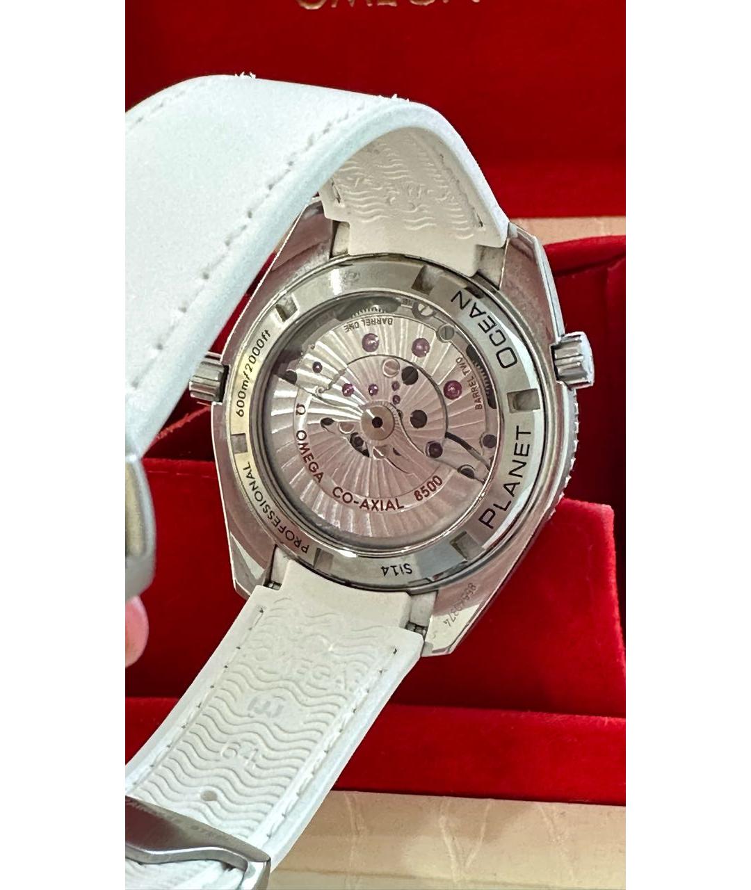 OMEGA Белые часы, фото 2
