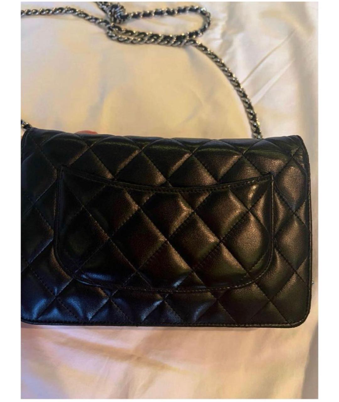 CHANEL Черная кожаная сумка через плечо, фото 4