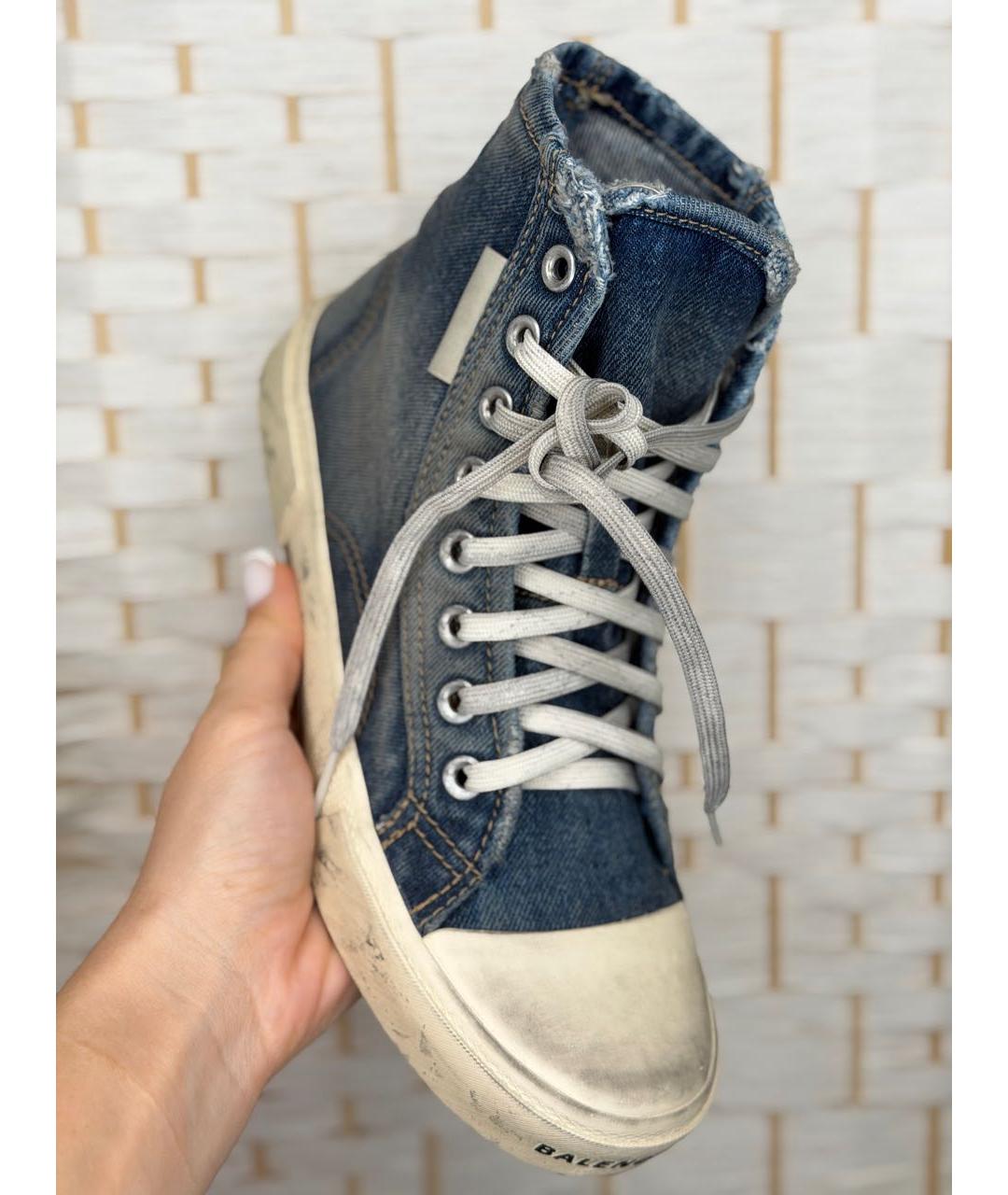 BALENCIAGA Синие высокие кроссовки / кеды, фото 3