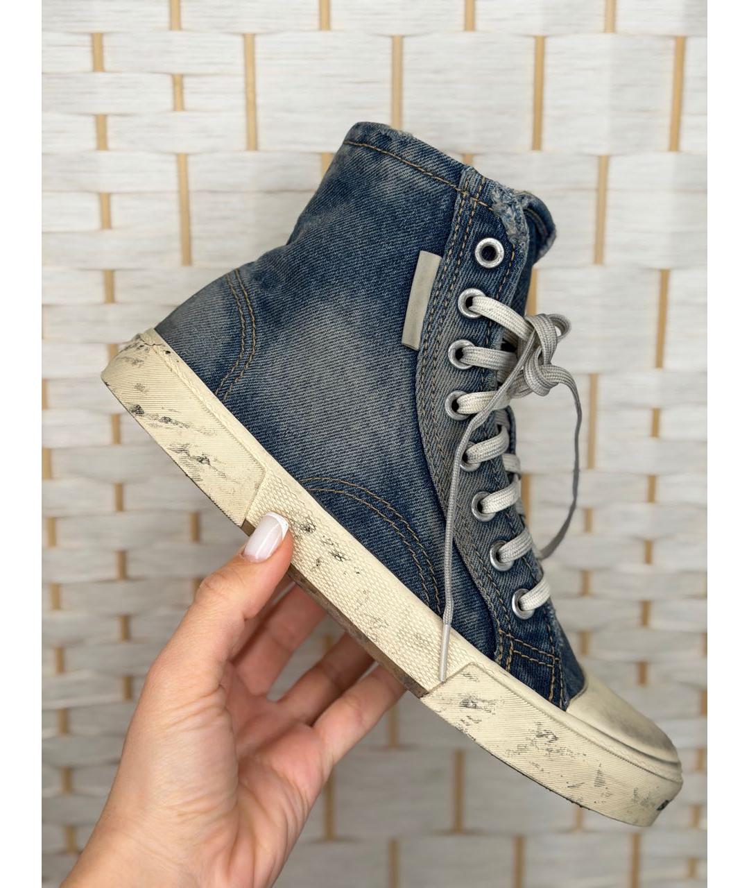 BALENCIAGA Синие высокие кроссовки / кеды, фото 5