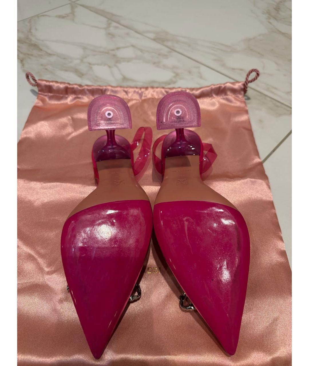 Amina Muaddi Розовые босоножки, фото 8