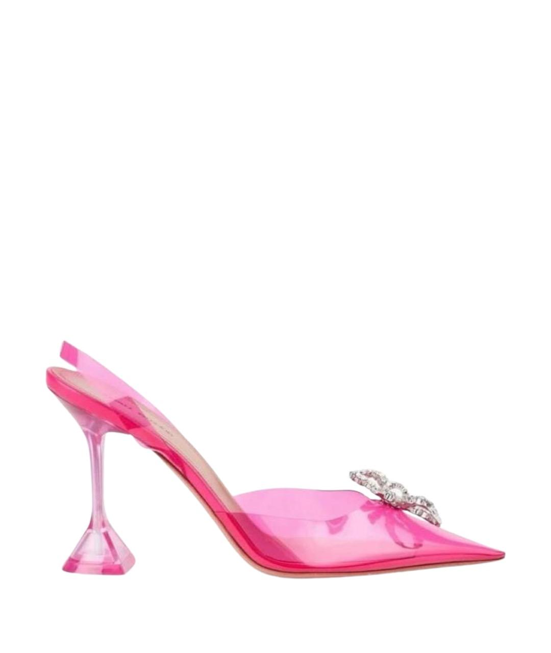 Amina Muaddi Розовые босоножки, фото 1