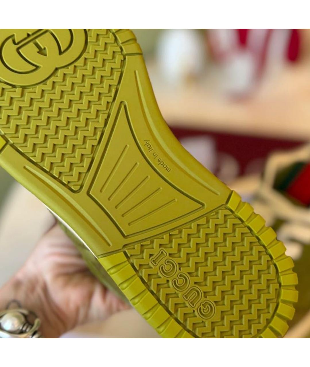 GUCCI Хаки кеды, фото 4