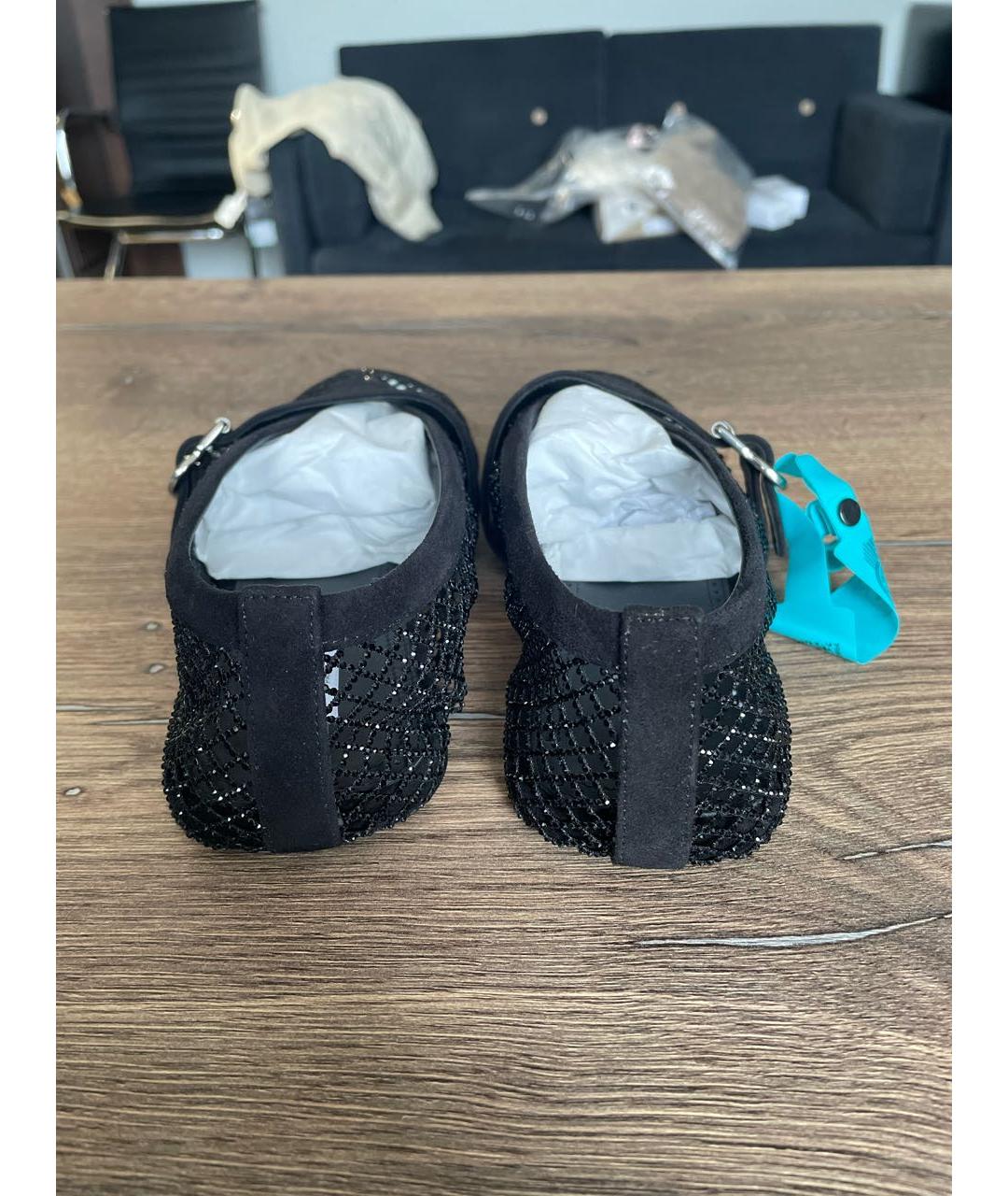 ALAIA Черные текстильные босоножки, фото 4