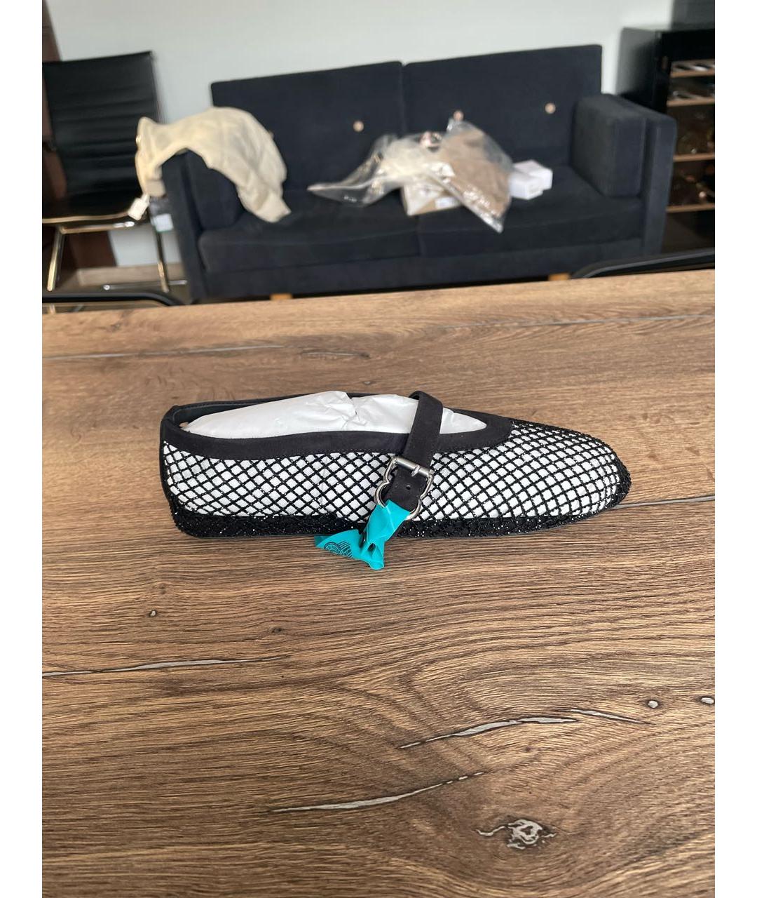 ALAIA Черные текстильные босоножки, фото 5