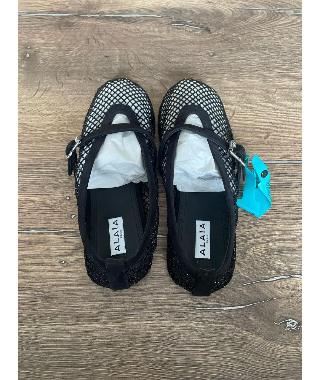 ALAIA Черные текстильные босоножки, фото 3