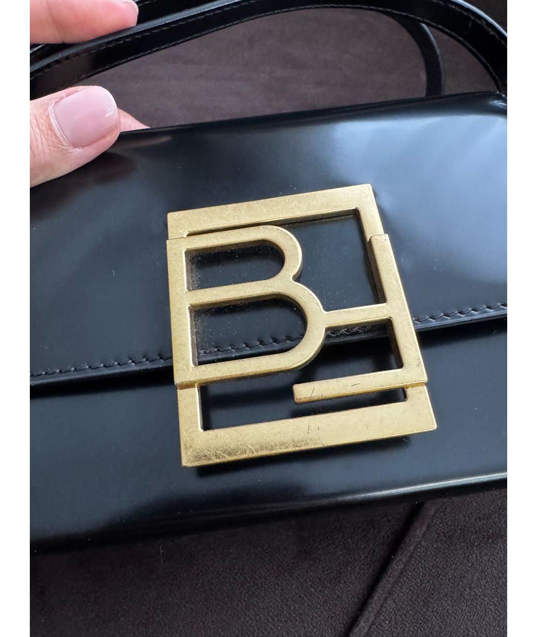 BY FAR Черная кожаная сумка через плечо, фото 5