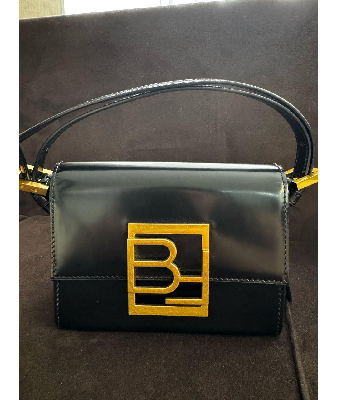 BY FAR Черная кожаная сумка через плечо, фото 7