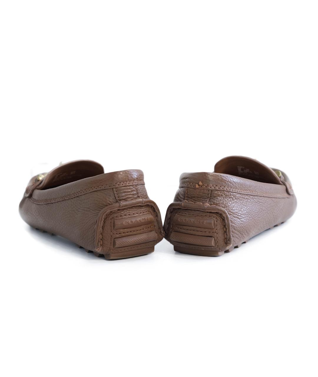 COACH Коричневые кожаные мокасины, фото 5