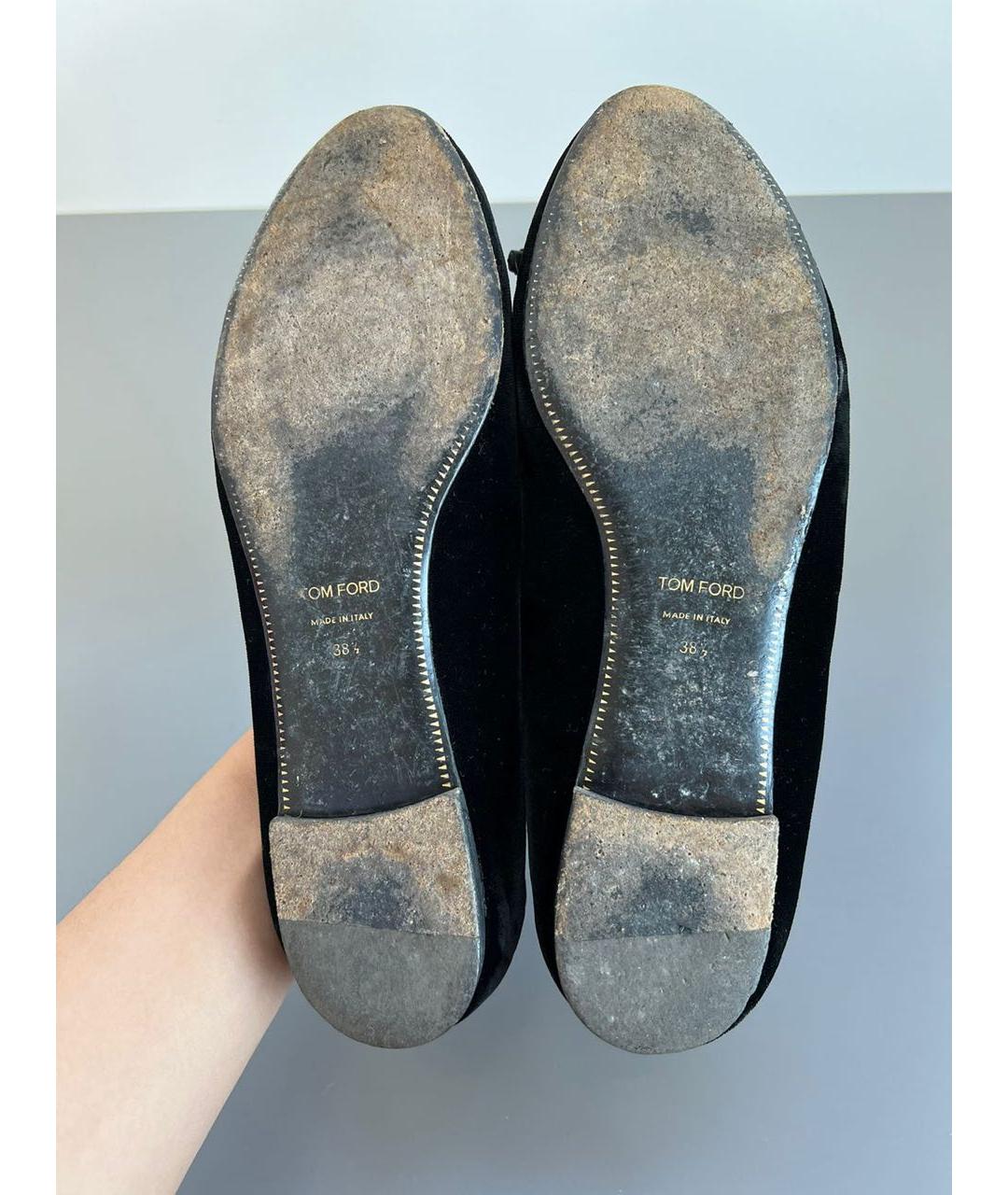 TOM FORD Черные балетки, фото 6