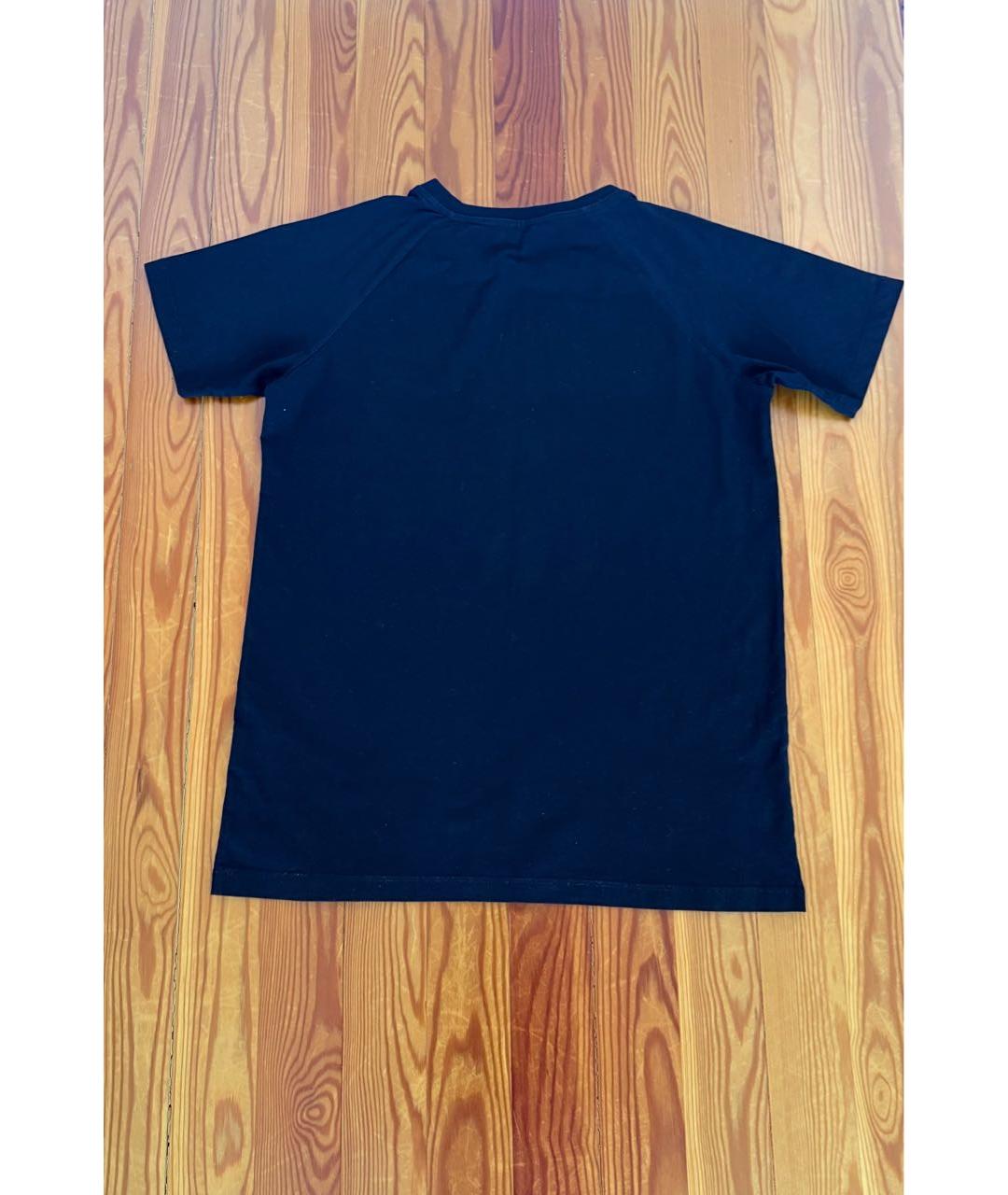 BALMAIN Черная хлопковая футболка, фото 2