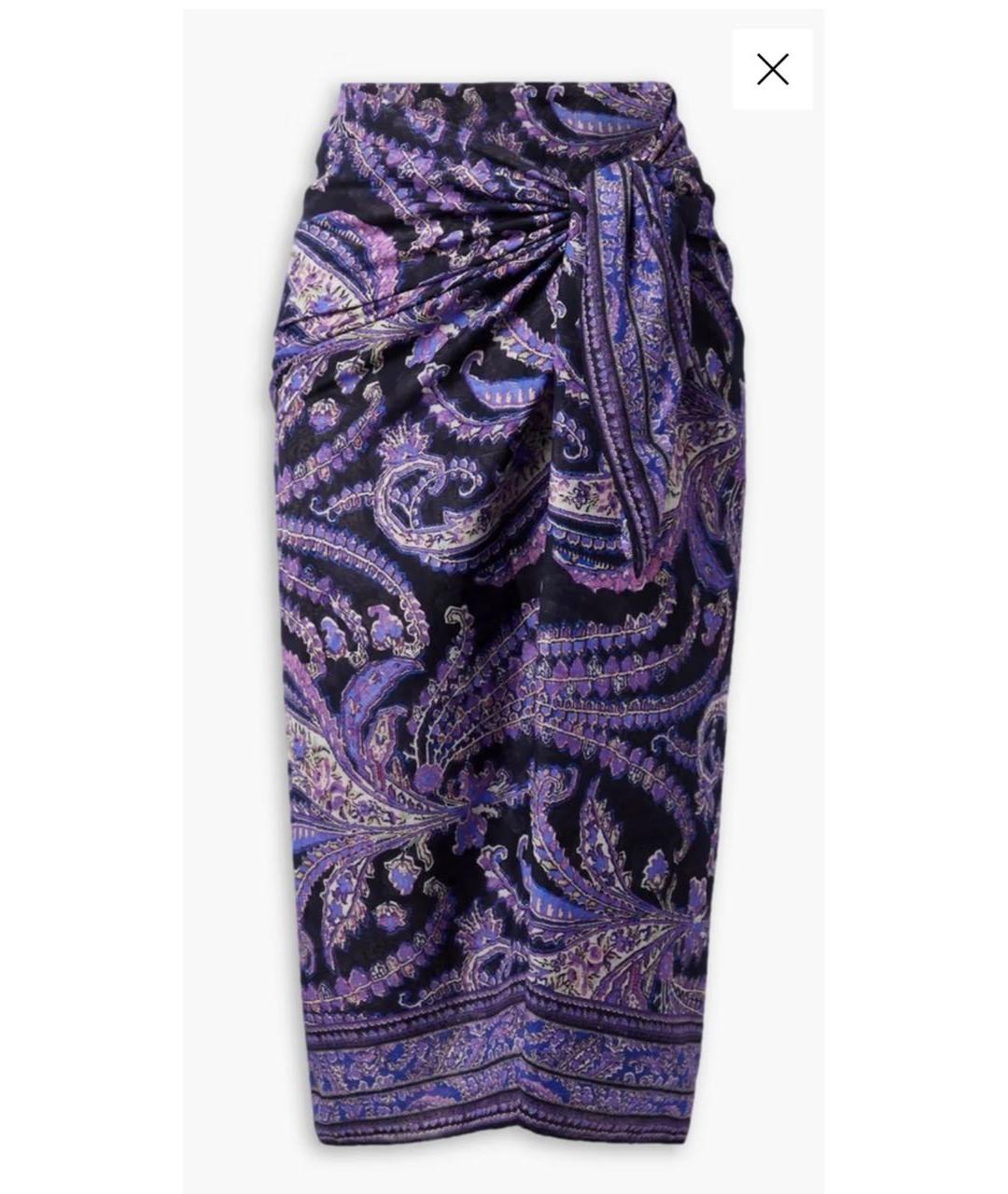 ISABEL MARANT Фиолетовое хлопковое парео, фото 9