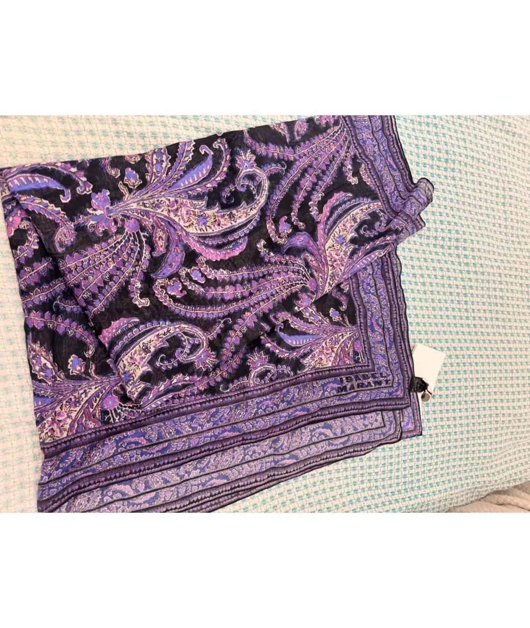 ISABEL MARANT Фиолетовое хлопковое парео, фото 3