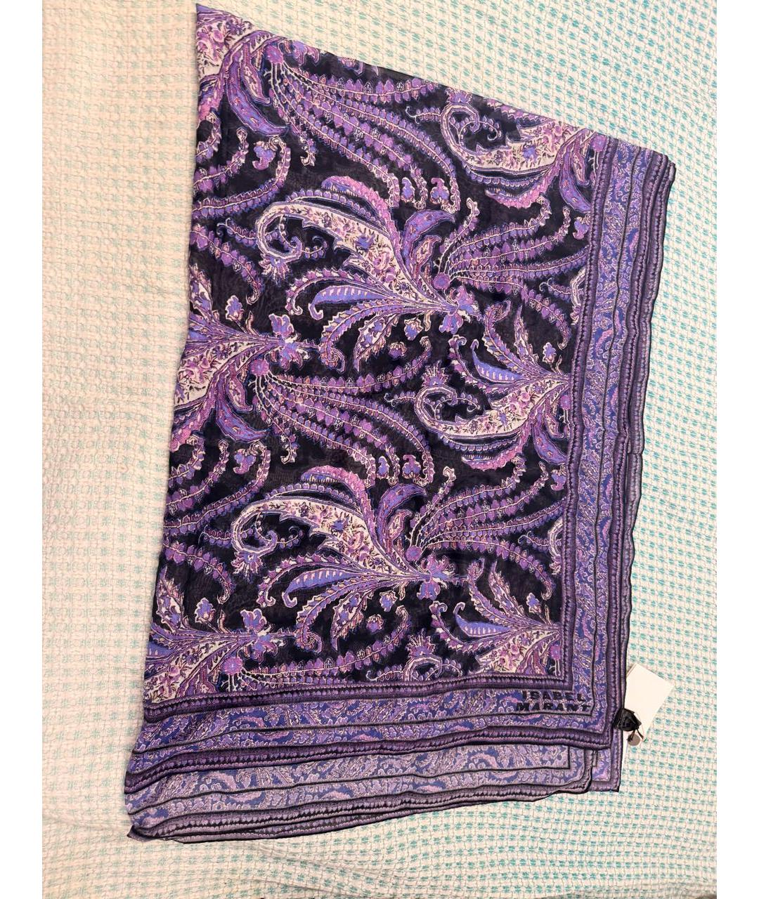 ISABEL MARANT Фиолетовое хлопковое парео, фото 2