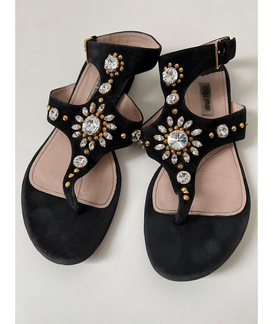 MIU MIU Черные сандалии, фото 8