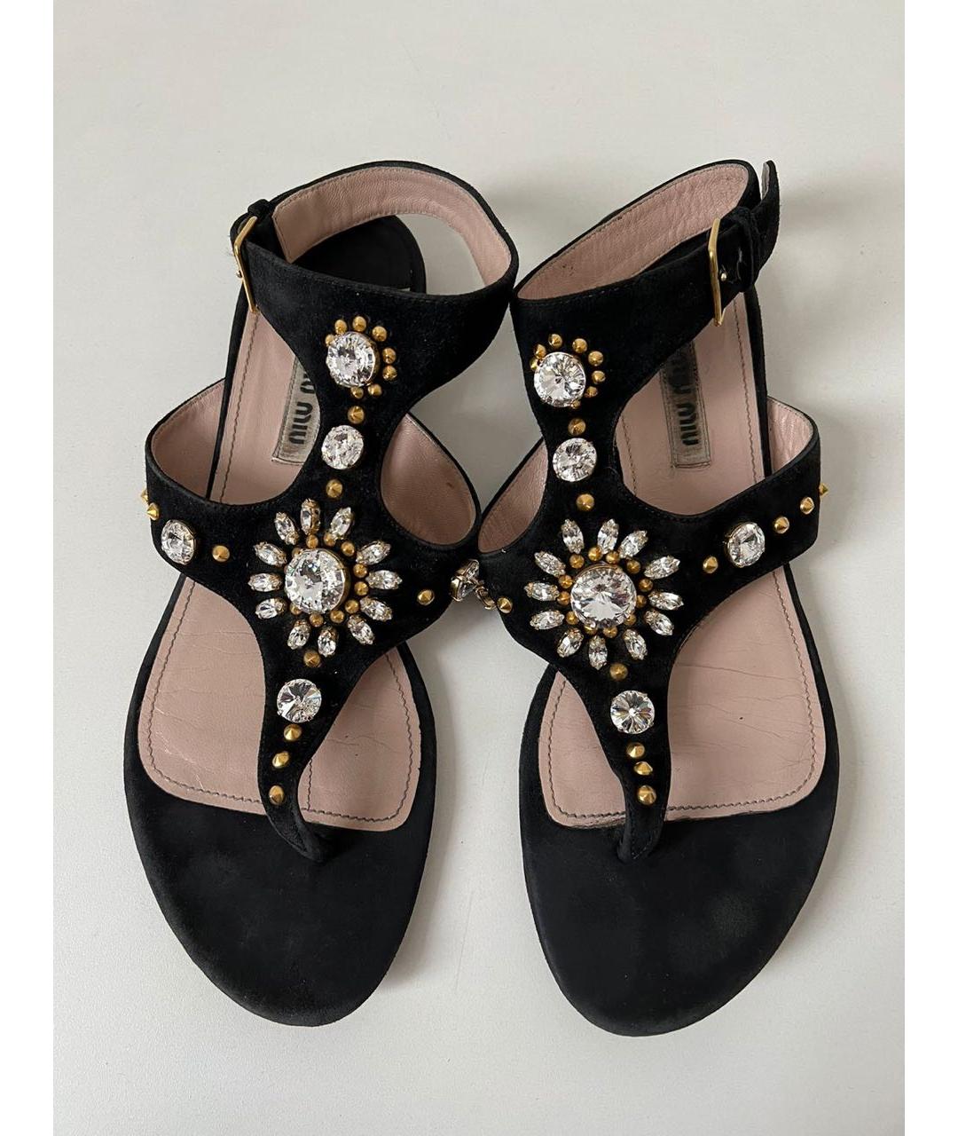 MIU MIU Черные сандалии, фото 2