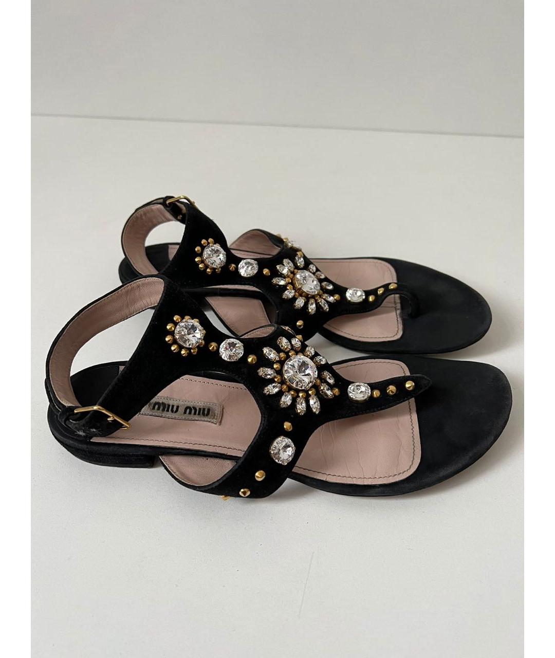 MIU MIU Черные сандалии, фото 9