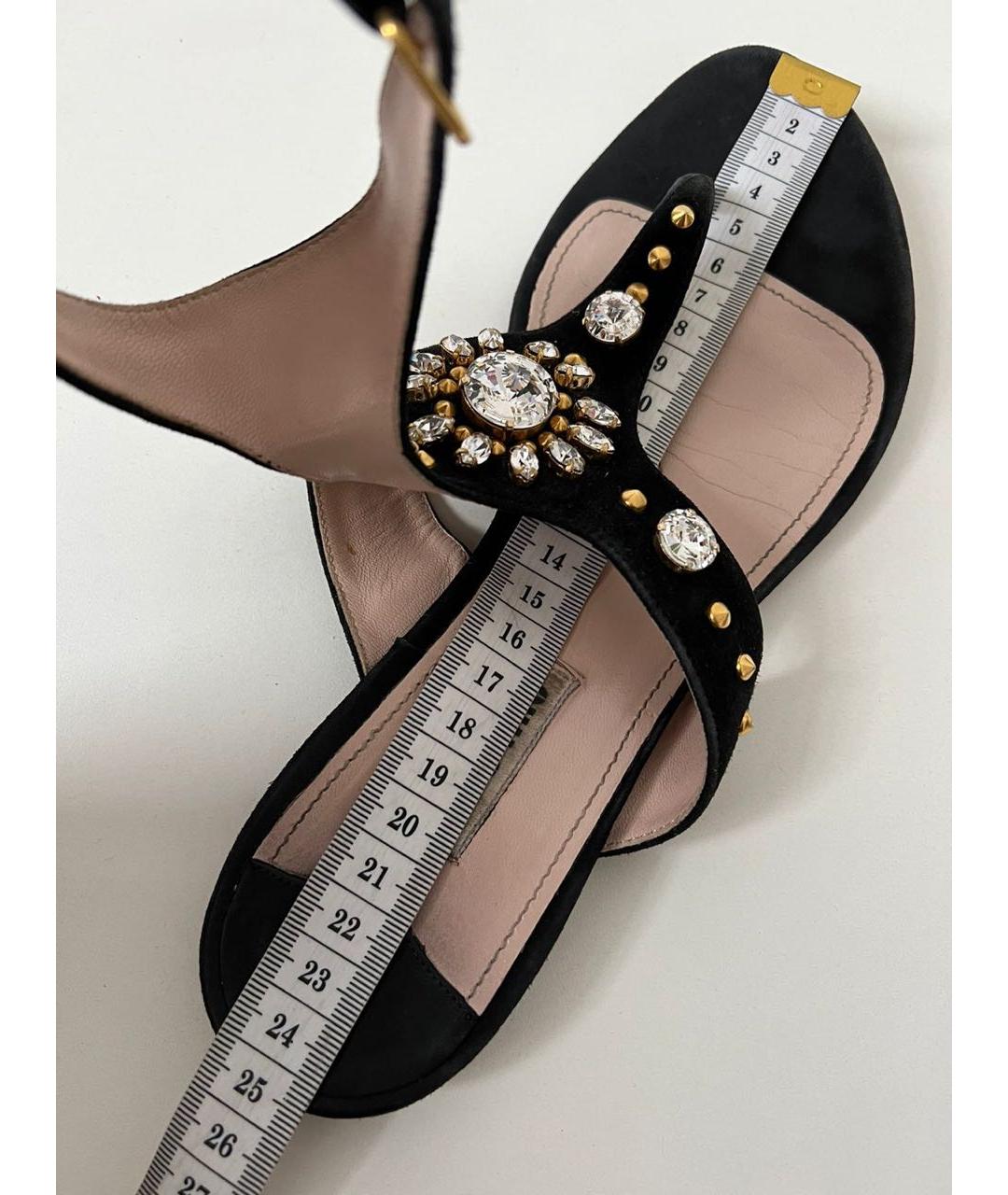 MIU MIU Черные сандалии, фото 5