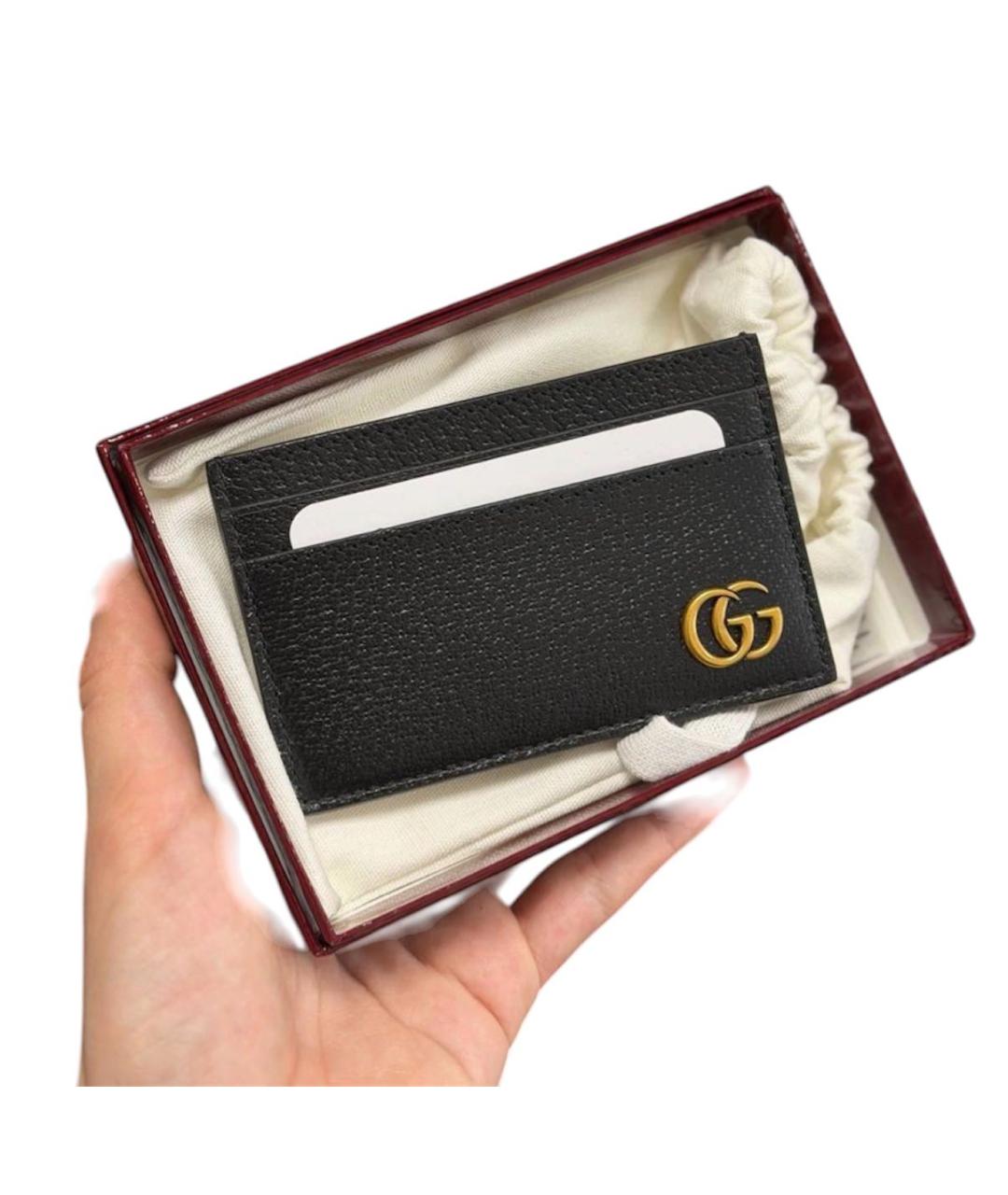 GUCCI Черный кожаный кардхолдер, фото 2