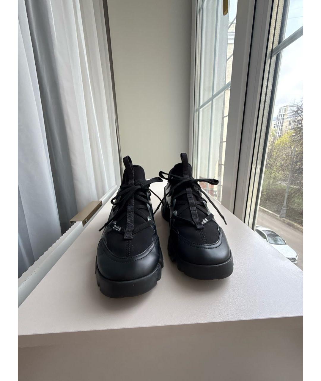 CHRISTIAN DIOR Черные кожаные кроссовки, фото 2