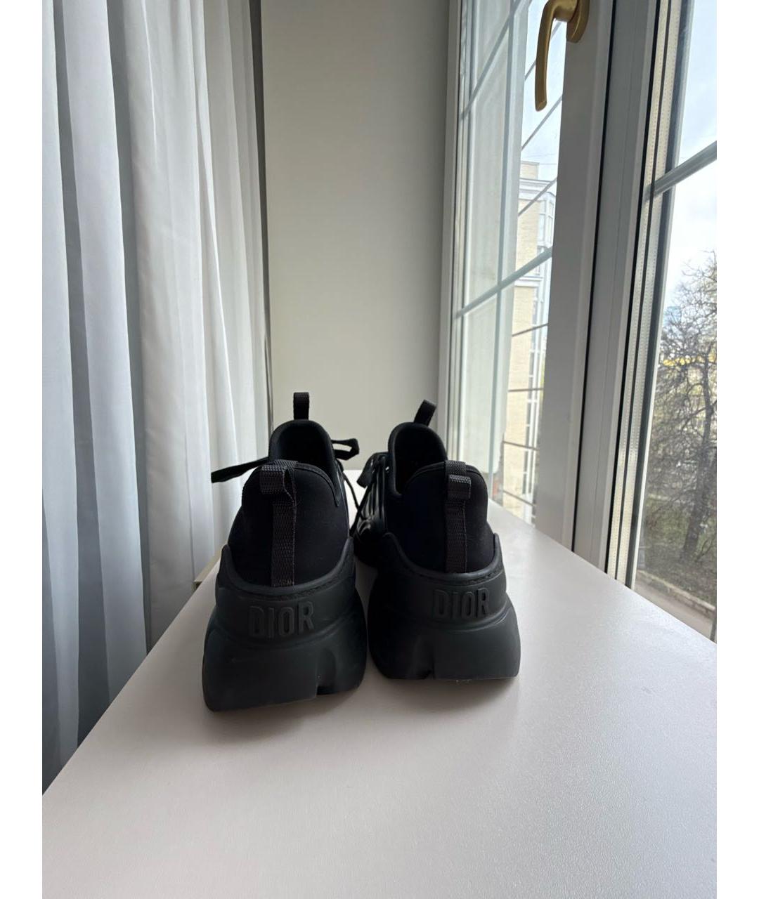 CHRISTIAN DIOR Черные кожаные кроссовки, фото 4