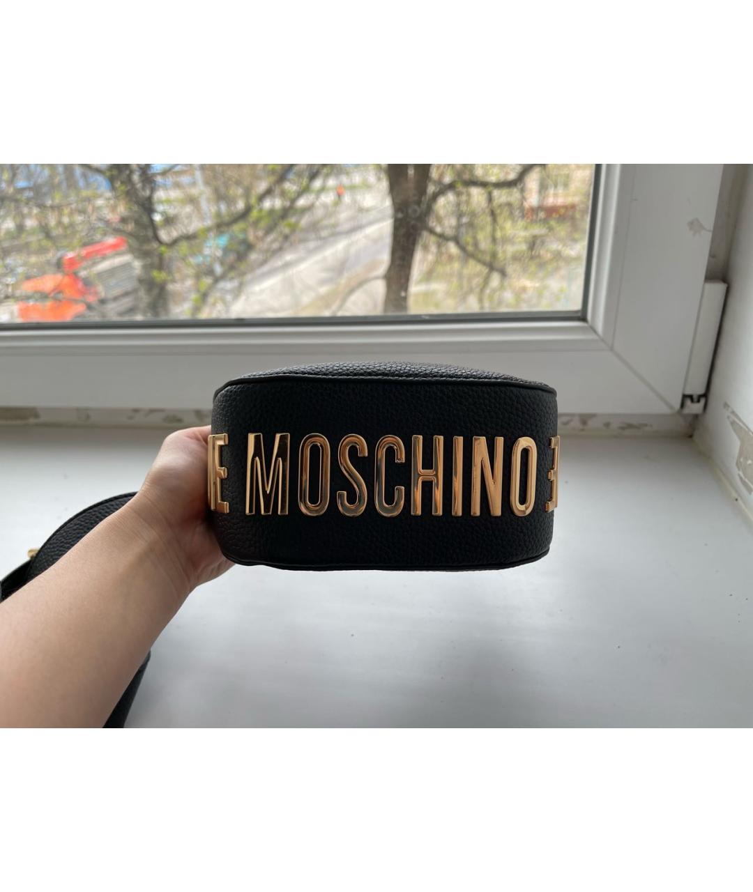 LOVE MOSCHINO Черная сумка с короткими ручками из искусственной кожи, фото 4