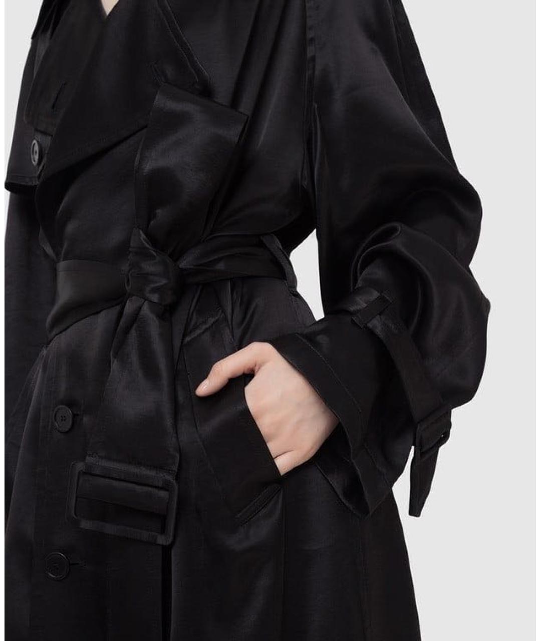 BALENCIAGA Черный тренч/плащ, фото 4