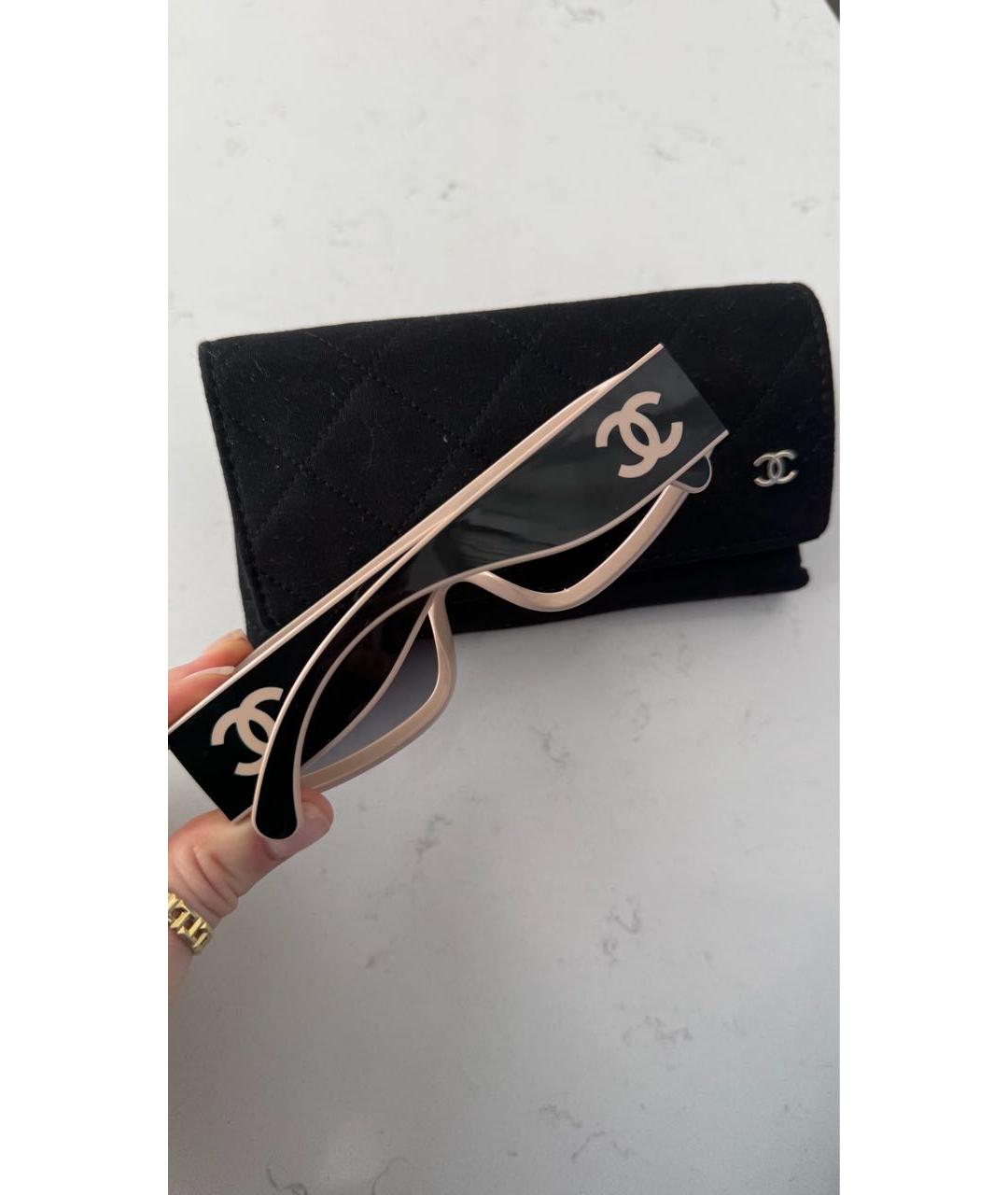 CHANEL Черные пластиковые солнцезащитные очки, фото 4