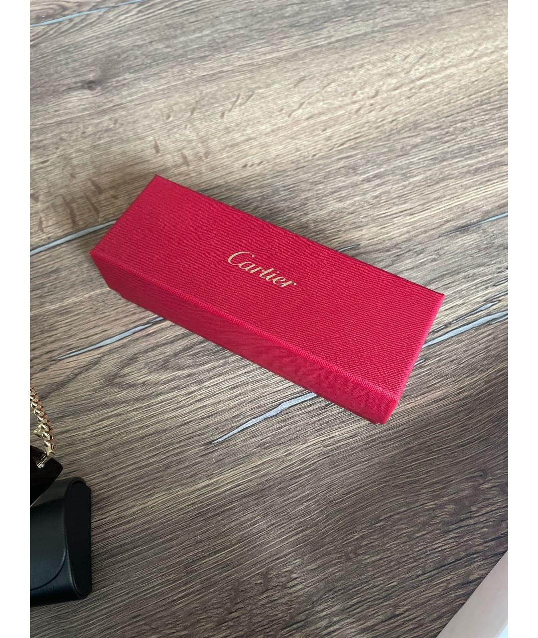 CARTIER Золотые металлические солнцезащитные очки, фото 4