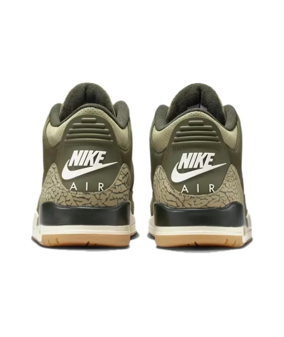 JORDAN Хаки замшевые высокие кроссовки / кеды, фото 4