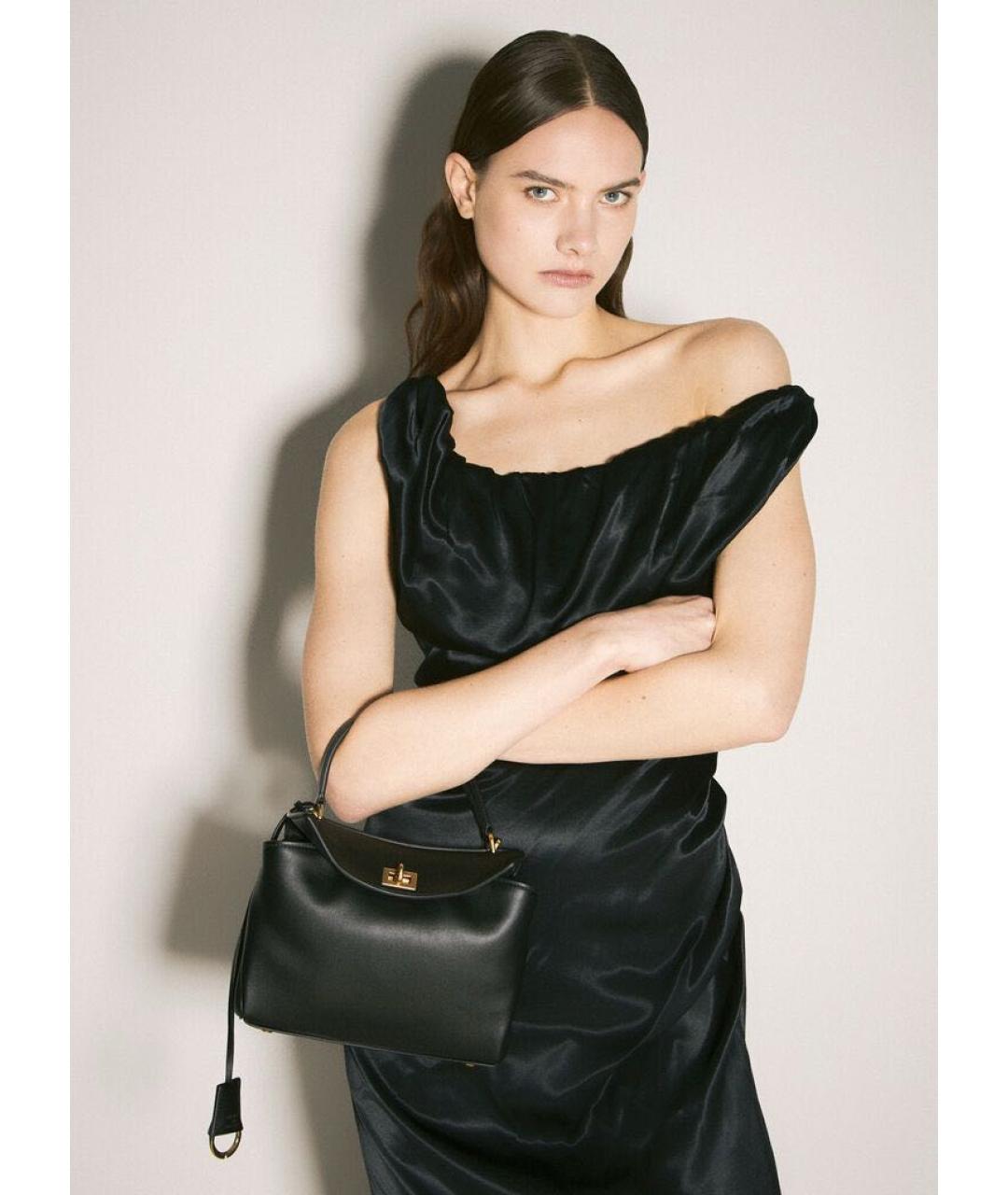 BALENCIAGA Черная кожаная сумка с короткими ручками, фото 2