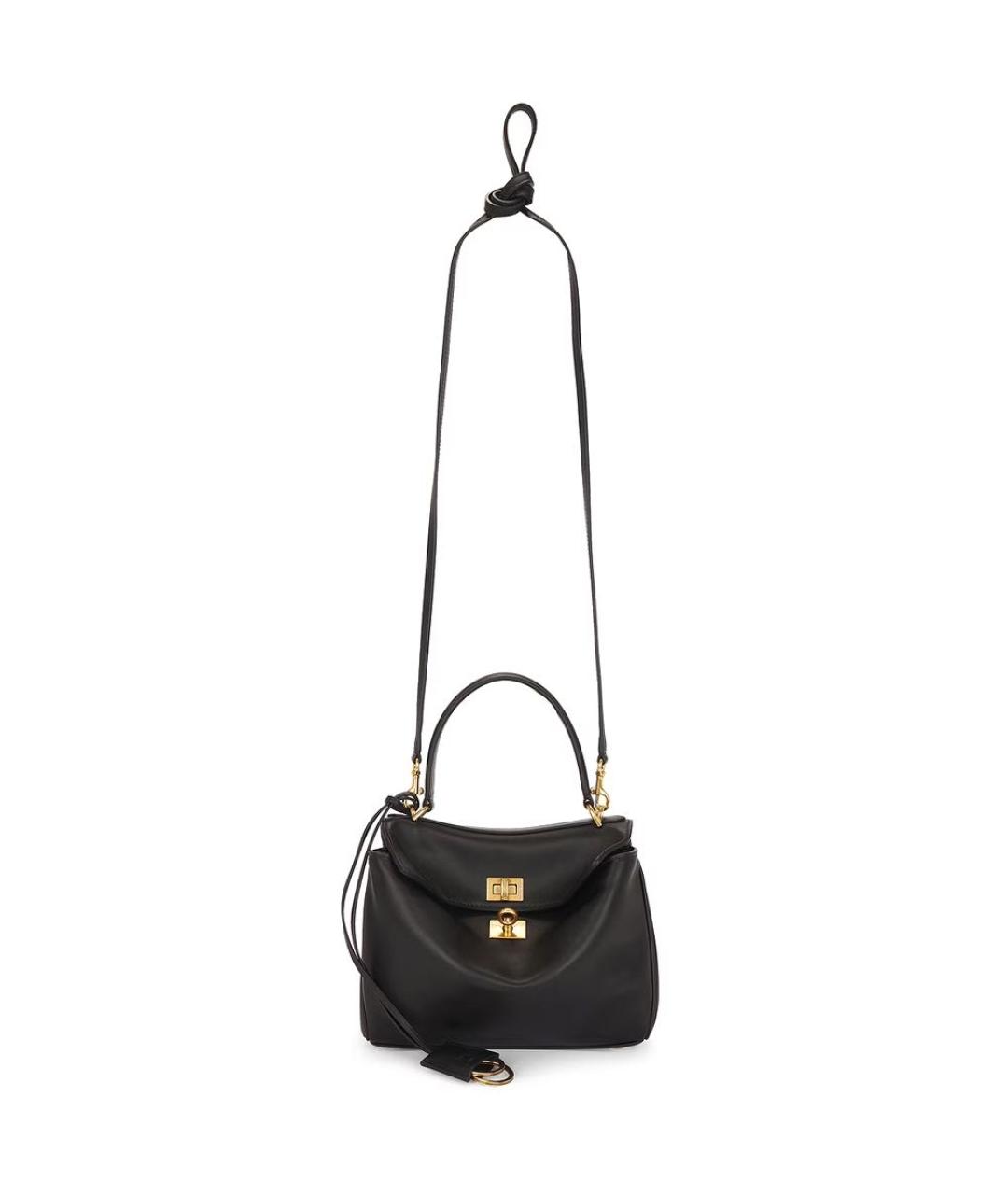 BALENCIAGA Черная кожаная сумка с короткими ручками, фото 8