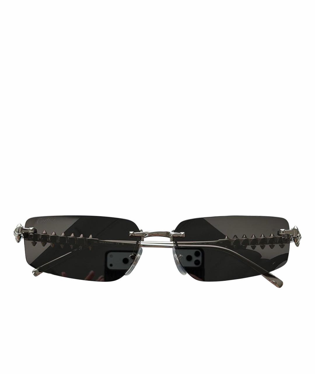 CARTIER Серебряные металлические солнцезащитные очки, фото 1