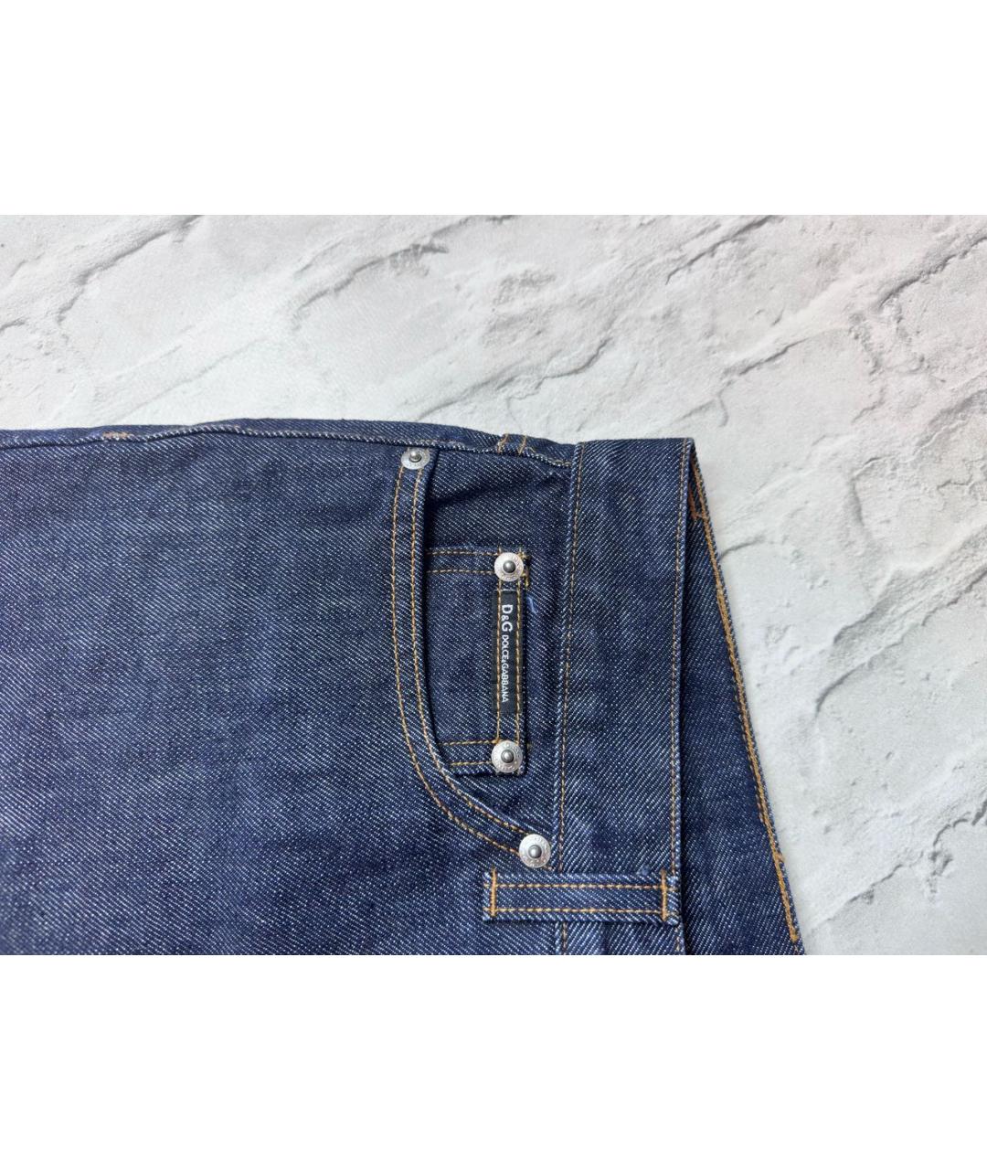 DOLCE&GABBANA Темно-синие хлопковые капри, фото 7