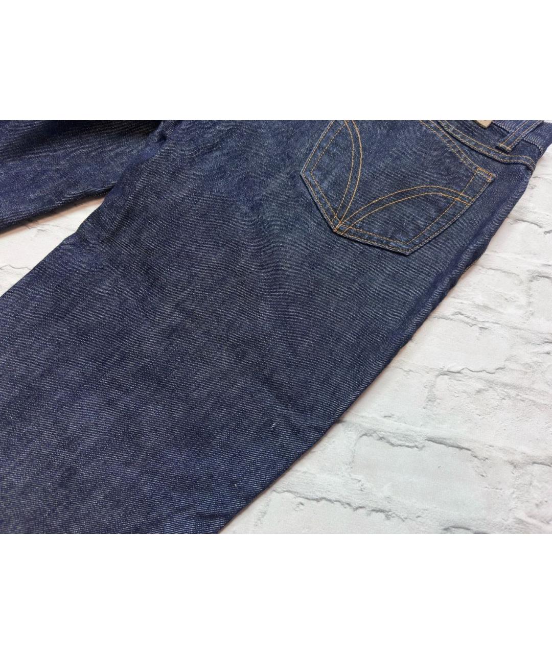 DOLCE&GABBANA Темно-синие хлопковые капри, фото 4