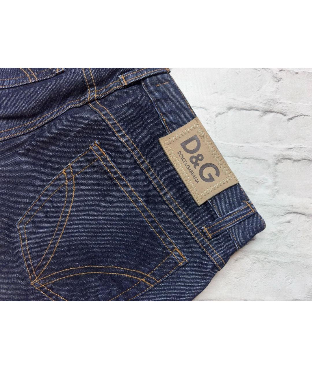 DOLCE&GABBANA Темно-синие хлопковые капри, фото 3