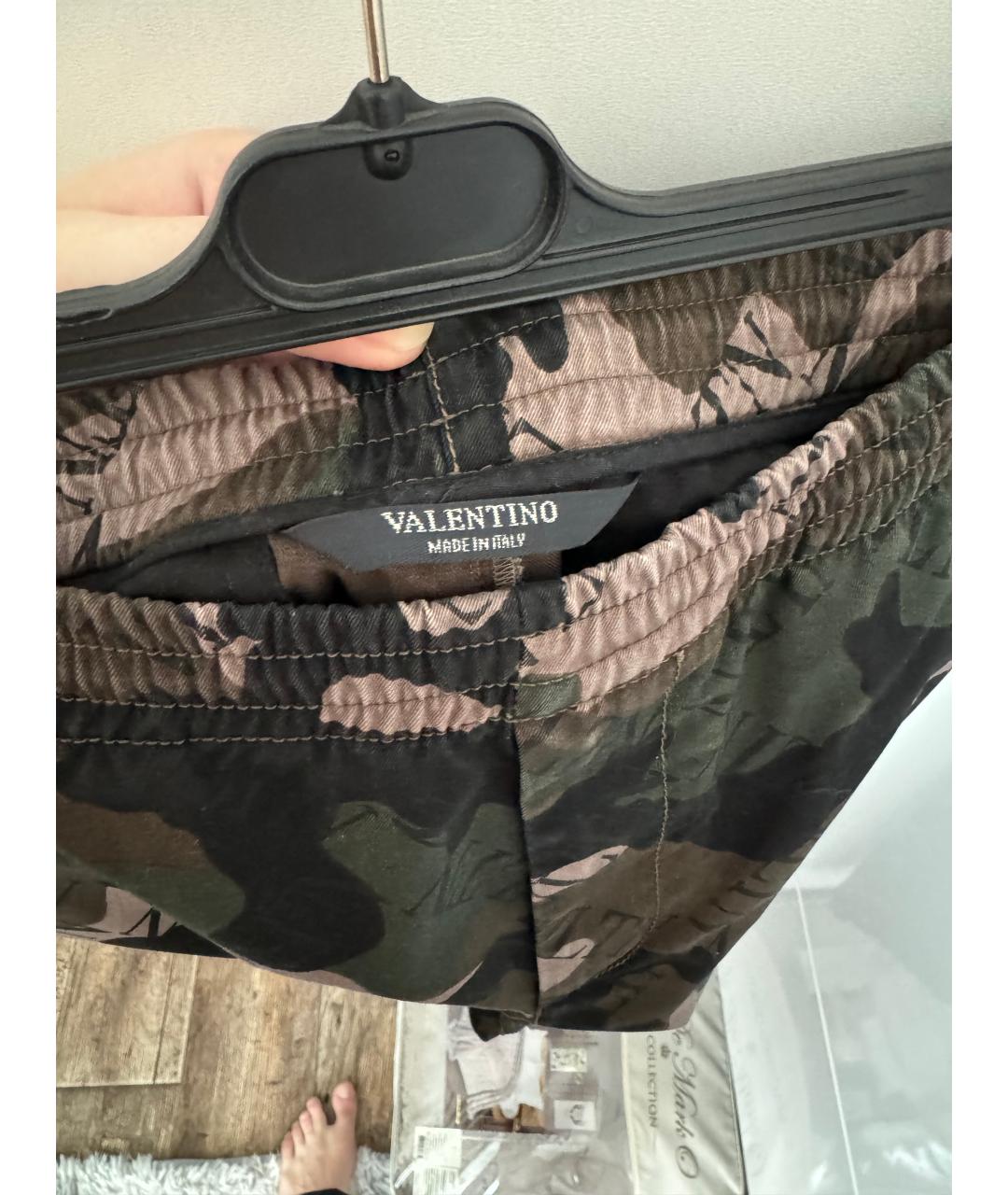 VALENTINO Хаки хлопковые повседневные брюки, фото 6
