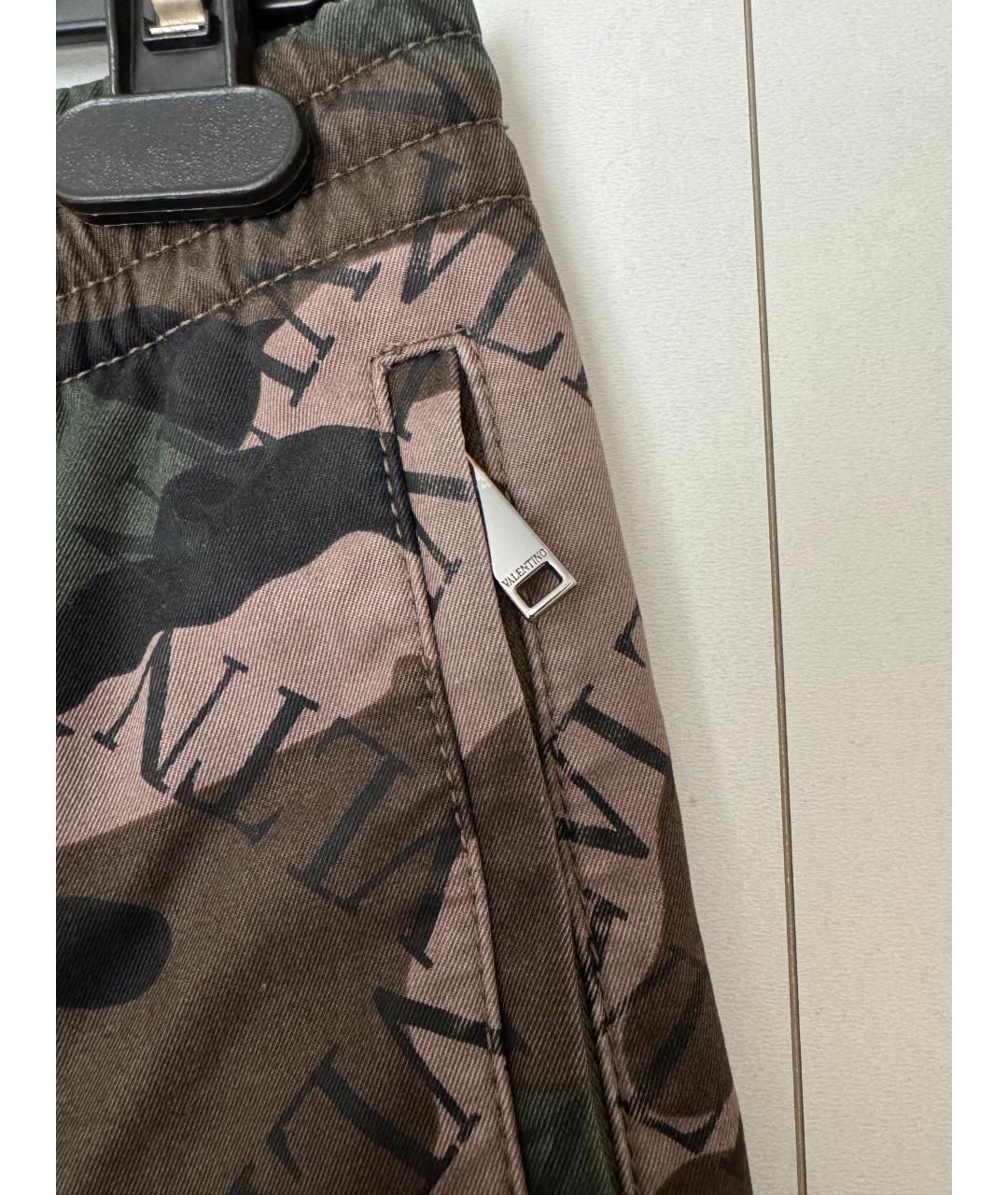 VALENTINO Хаки хлопковые повседневные брюки, фото 4