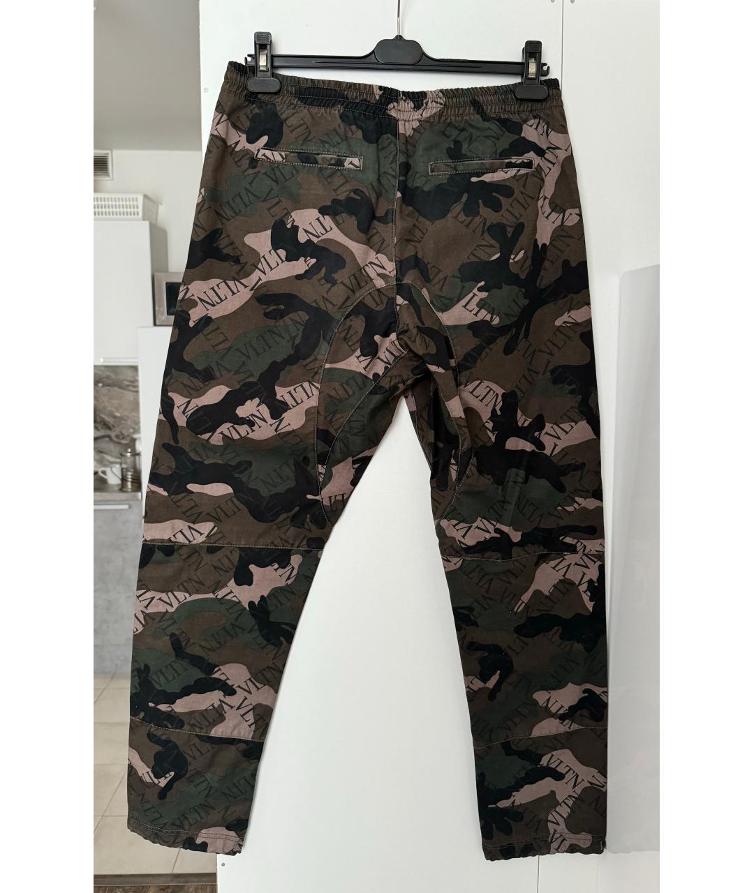 VALENTINO Хаки хлопковые повседневные брюки, фото 2