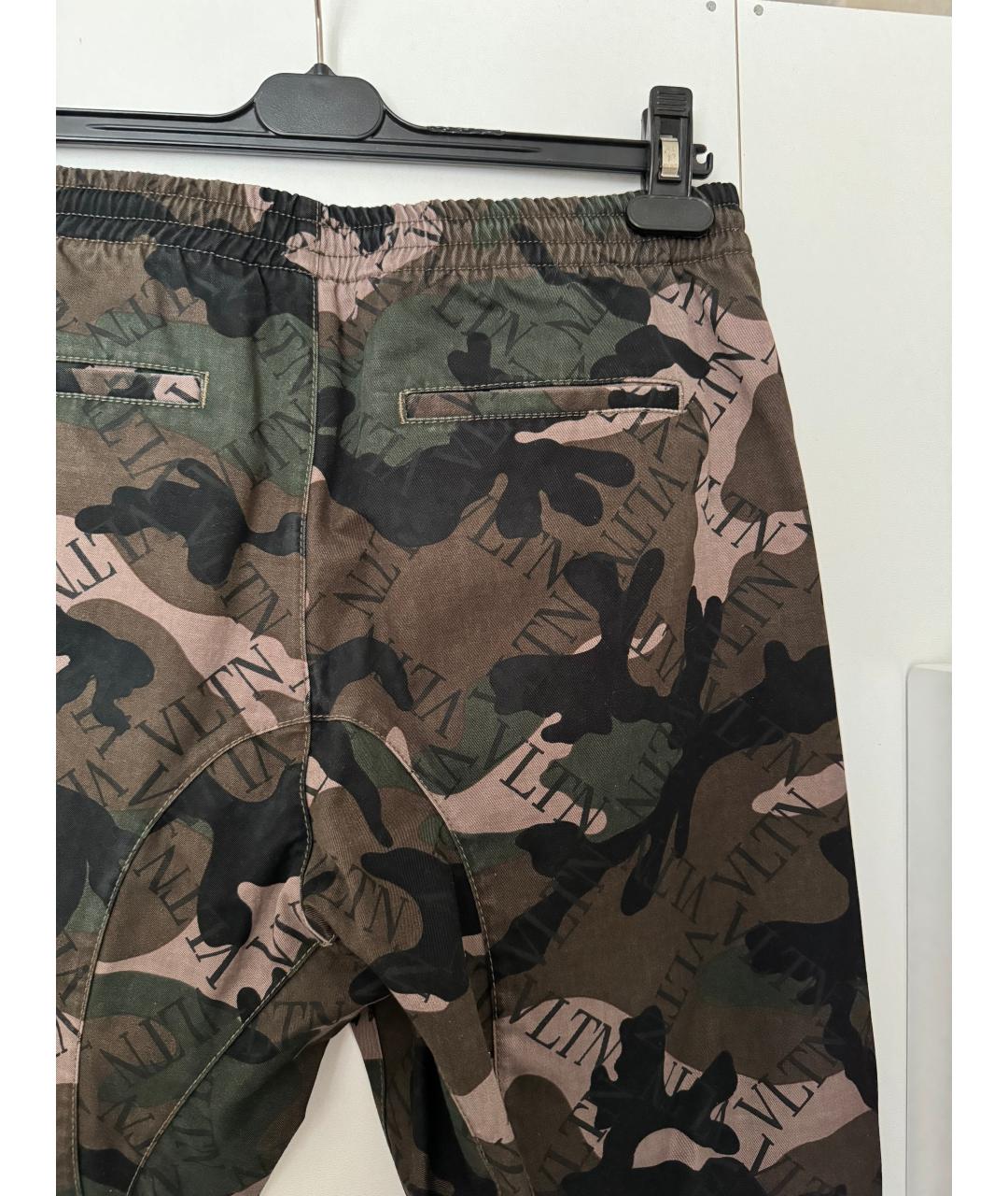 VALENTINO Хаки хлопковые повседневные брюки, фото 3