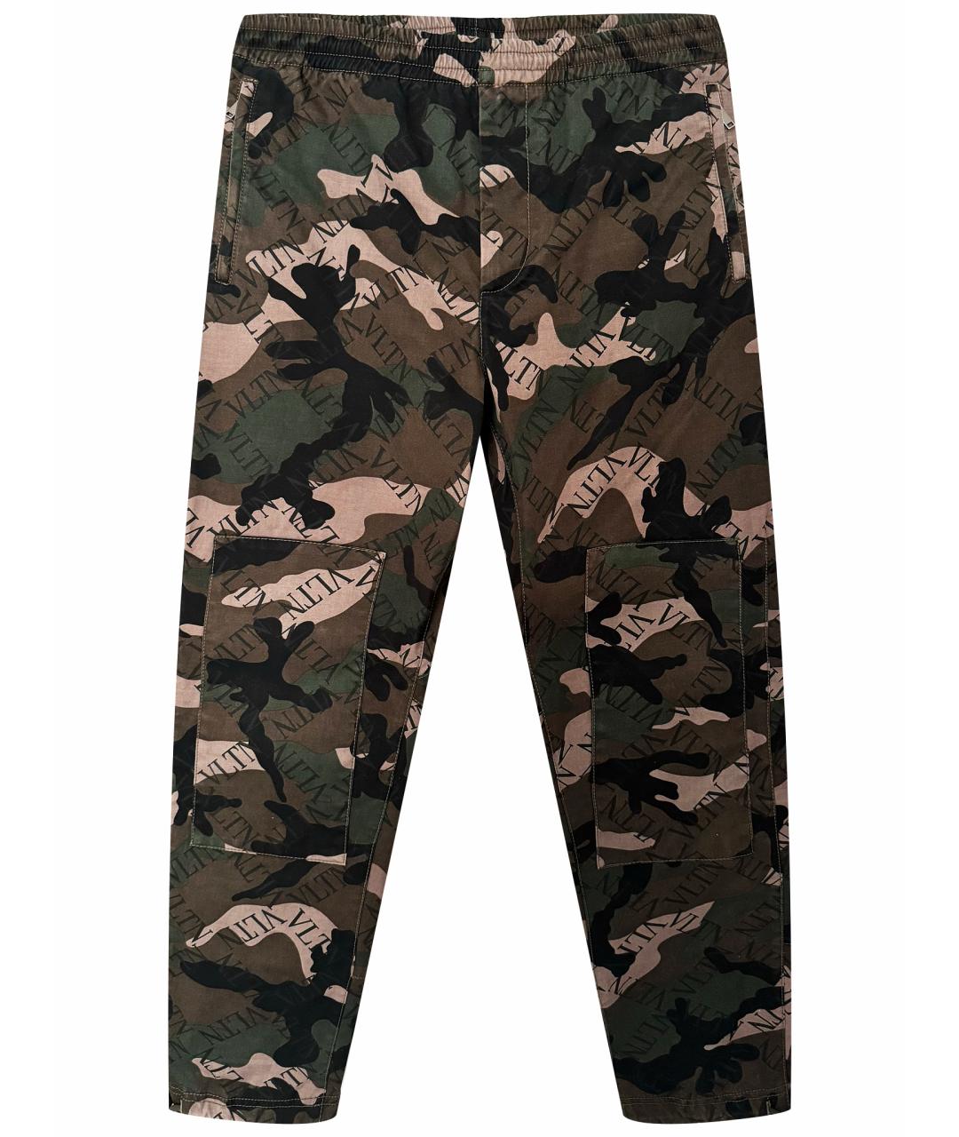 VALENTINO Хаки хлопковые повседневные брюки, фото 1