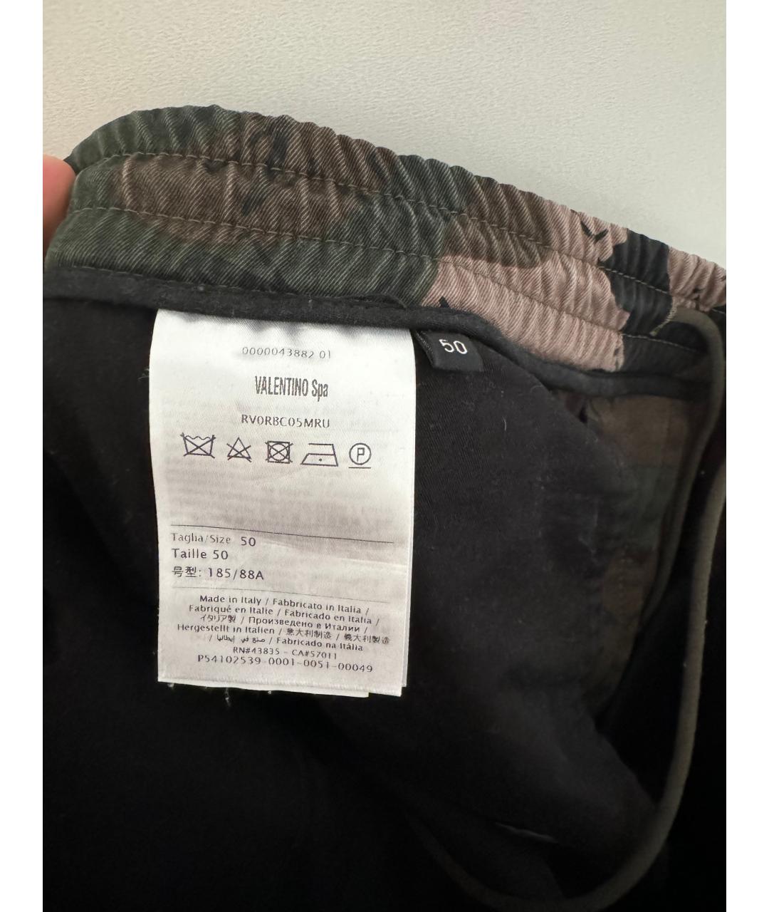 VALENTINO Хаки хлопковые повседневные брюки, фото 8