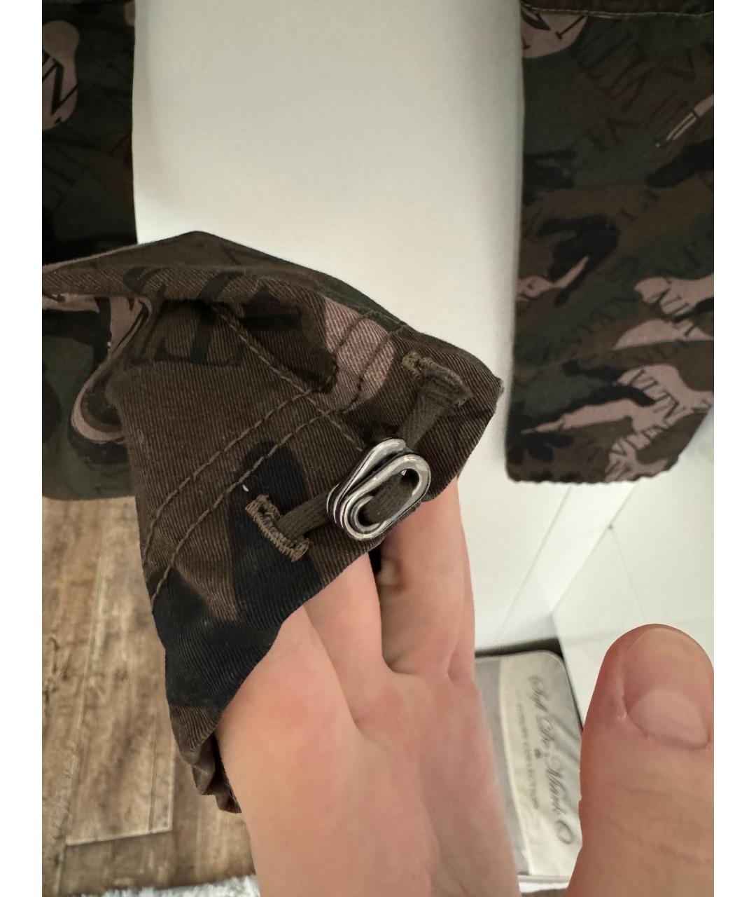 VALENTINO Хаки хлопковые повседневные брюки, фото 7