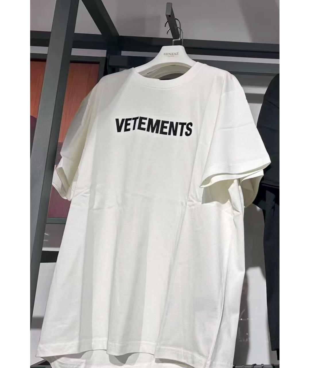 VETEMENTS Белая хлопковая футболка, фото 2